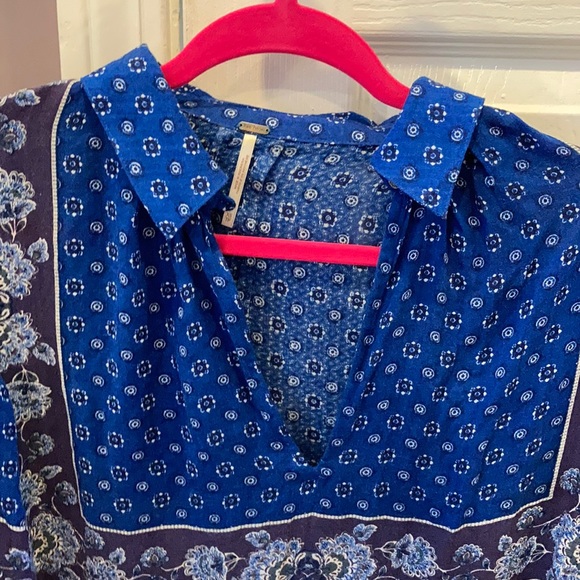 Free people bandana print top/tunic - Picture 2 of 3